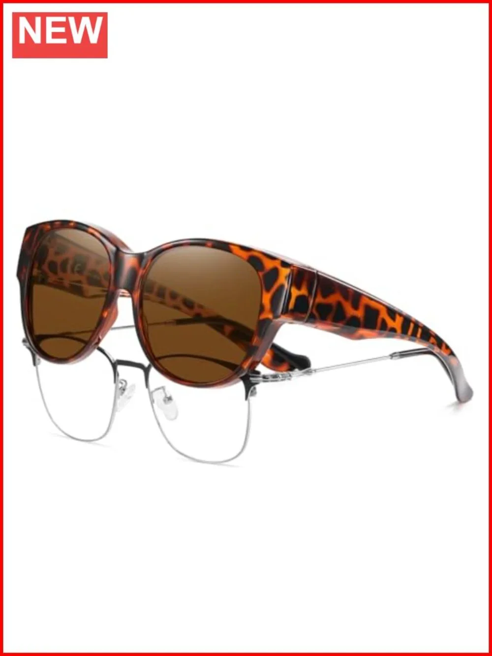 Polarized Cat Eye Fit Over Glasses Sunglasses for Women UV Protection